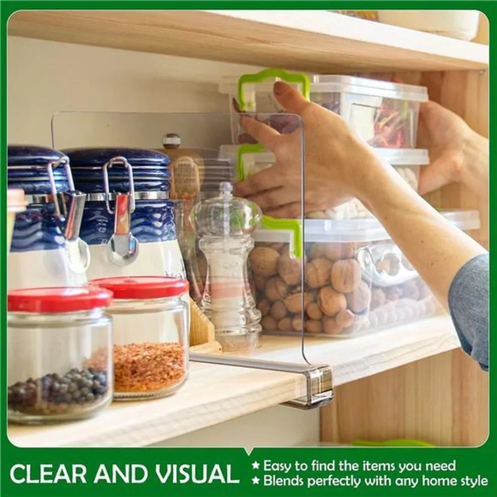 Acrylic Shelf Dividers, Clear Shelf Divider for Closets, Plastic Shelve Divider